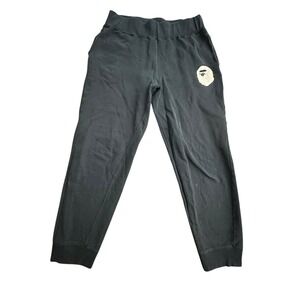 A Bathing Ape‎ BAPE Sweatpants Medium Blue Black Joggers Repaired #F6-3